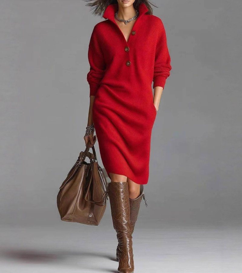 Amelia™ – Cosy Knitted Dress
