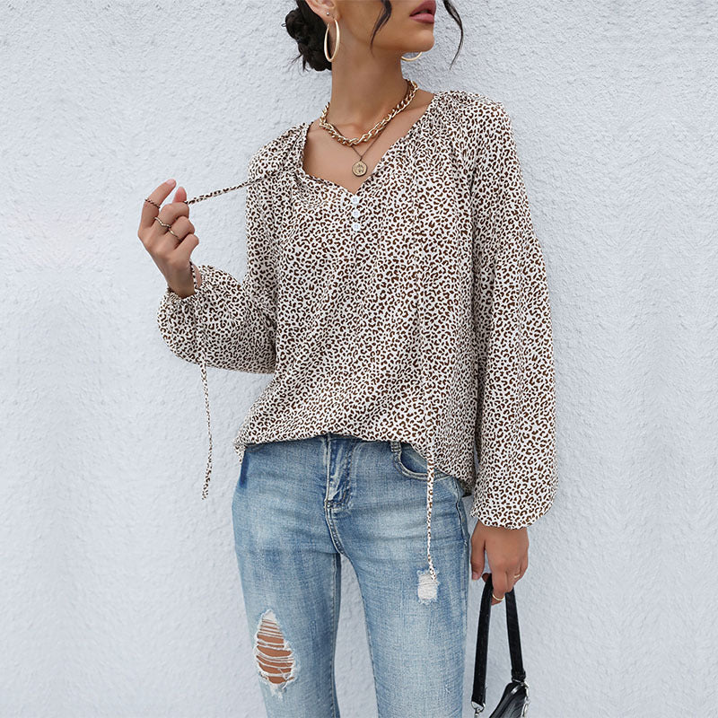 Veloura – Wild Grace Leopard Blouse