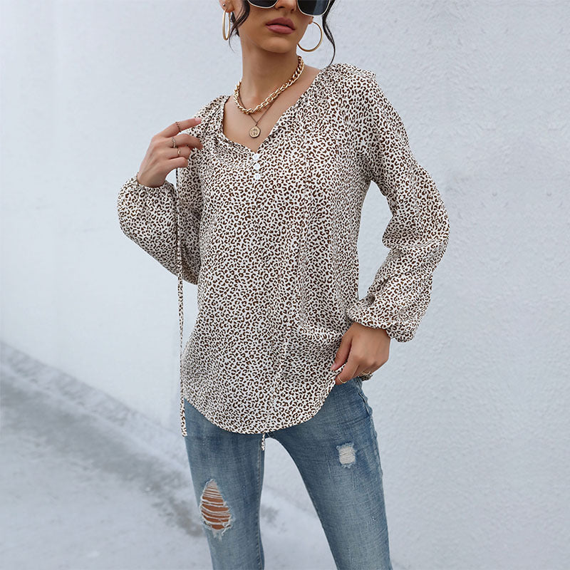 Veloura – Wild Grace Leopard Blouse