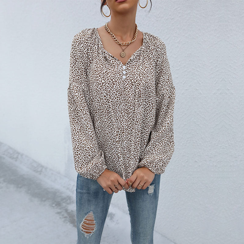 Veloura – Wild Grace Leopard Blouse