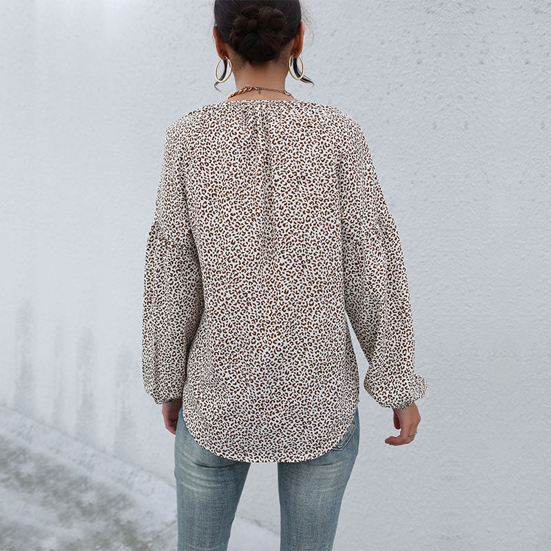 Veloura – Wild Grace Leopard Blouse