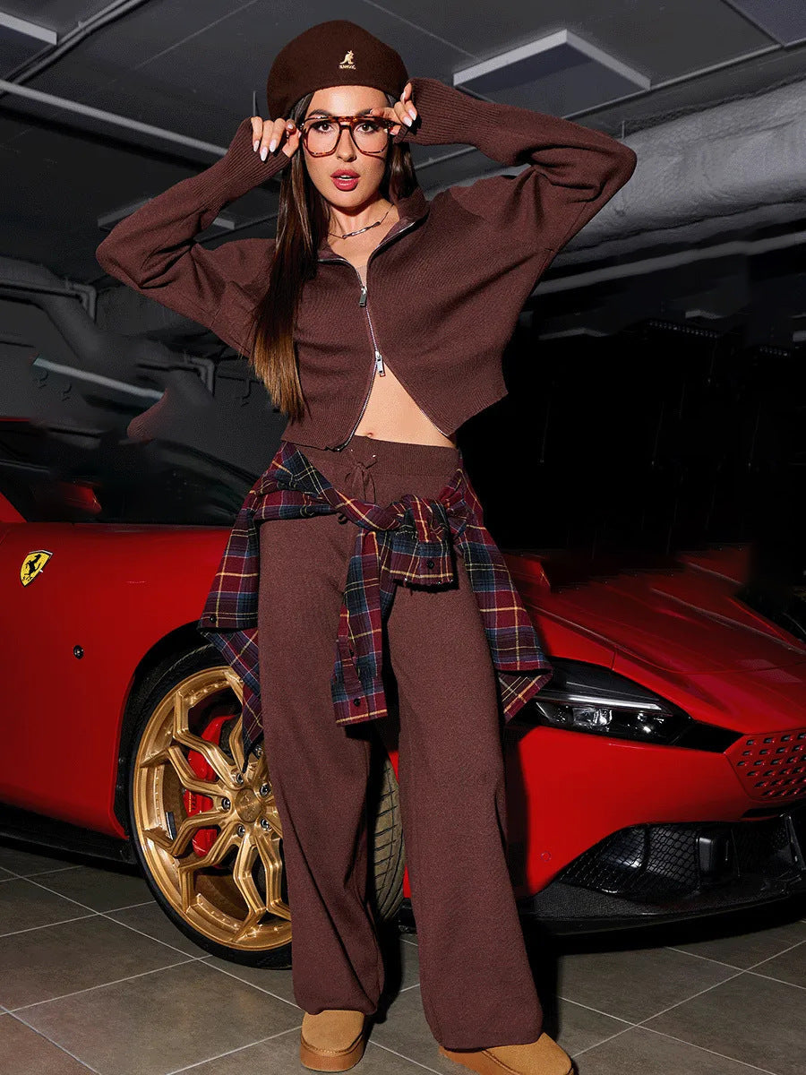 Elviera | Luxe Knit Zip-Up Lounge Set