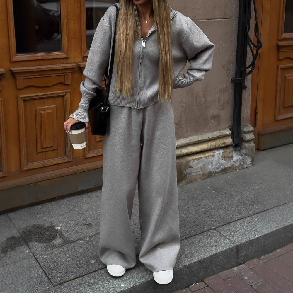 Elviera | Luxe Knit Zip-Up Lounge Set