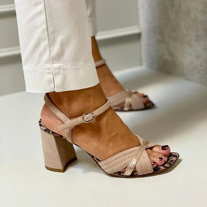 Eloria Cross-Band Heel Sandals