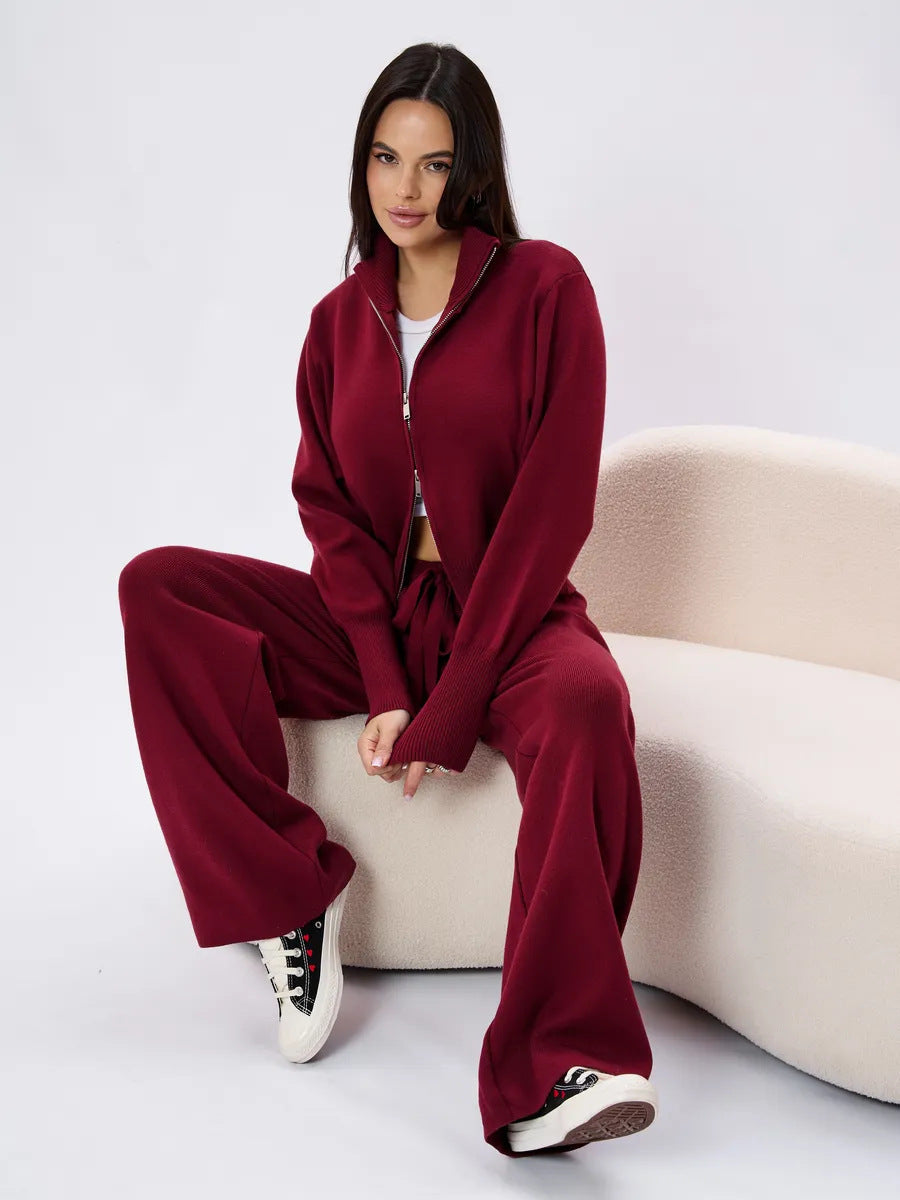 Elviera | Luxe Knit Zip-Up Lounge Set