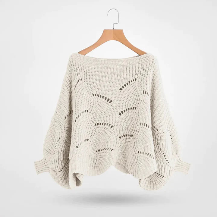 Nori™ | Elegant, relaxed, solid-colored knit sweater for women