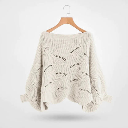 Nori™ | Elegant, relaxed, solid-colored knit sweater for women