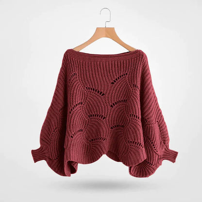 Nori™ | Elegant, relaxed, solid-colored knit sweater for women