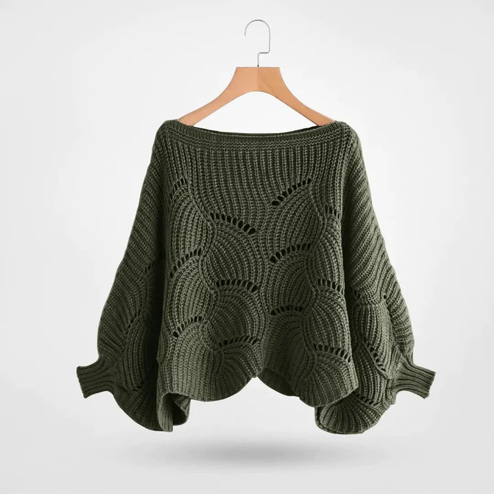 Nori™ | Elegant, relaxed, solid-colored knit sweater for women