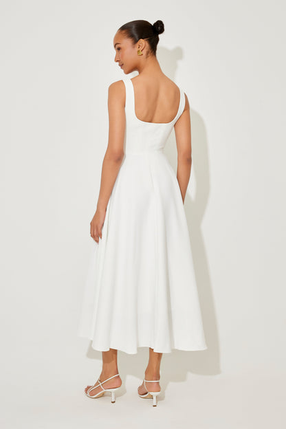 Maréva – Elegant Midi Flow Dress