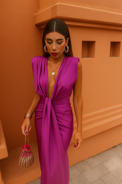 Virema – Graceful Pleated Maxi Dress