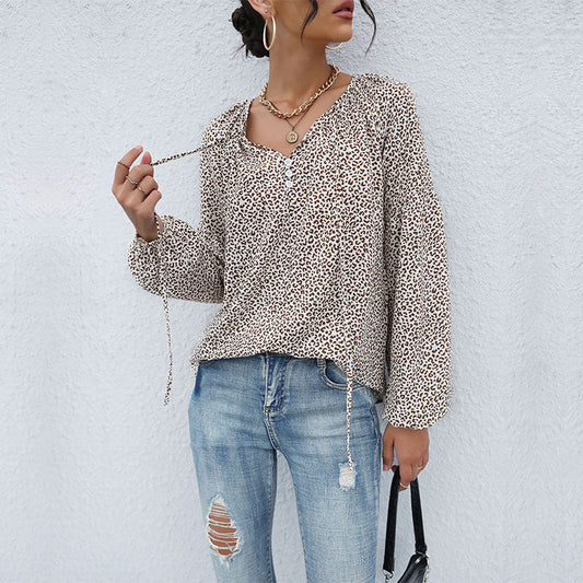 Veloura – Wild Grace Leopard Blouse