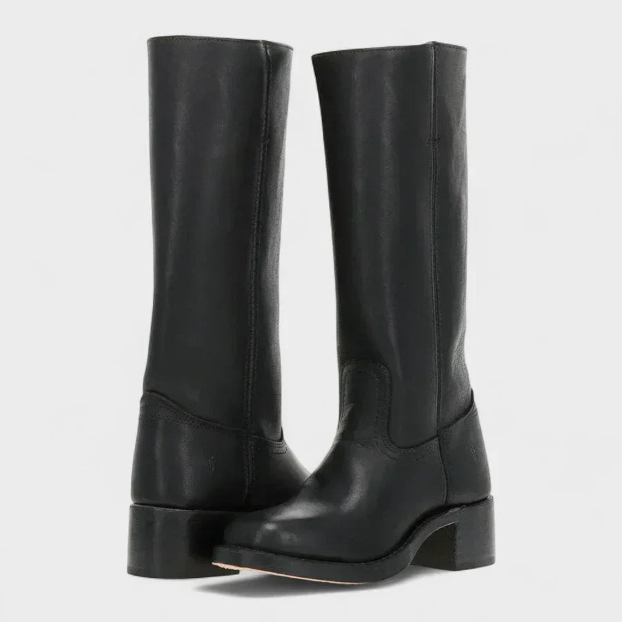 Fleur™ – Retro Leather Boots