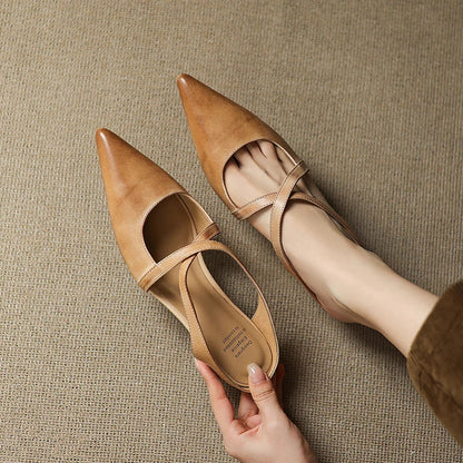 Serelina Leather Mule Slides
