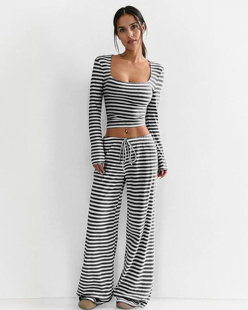 Ava Downtown Stripe Set