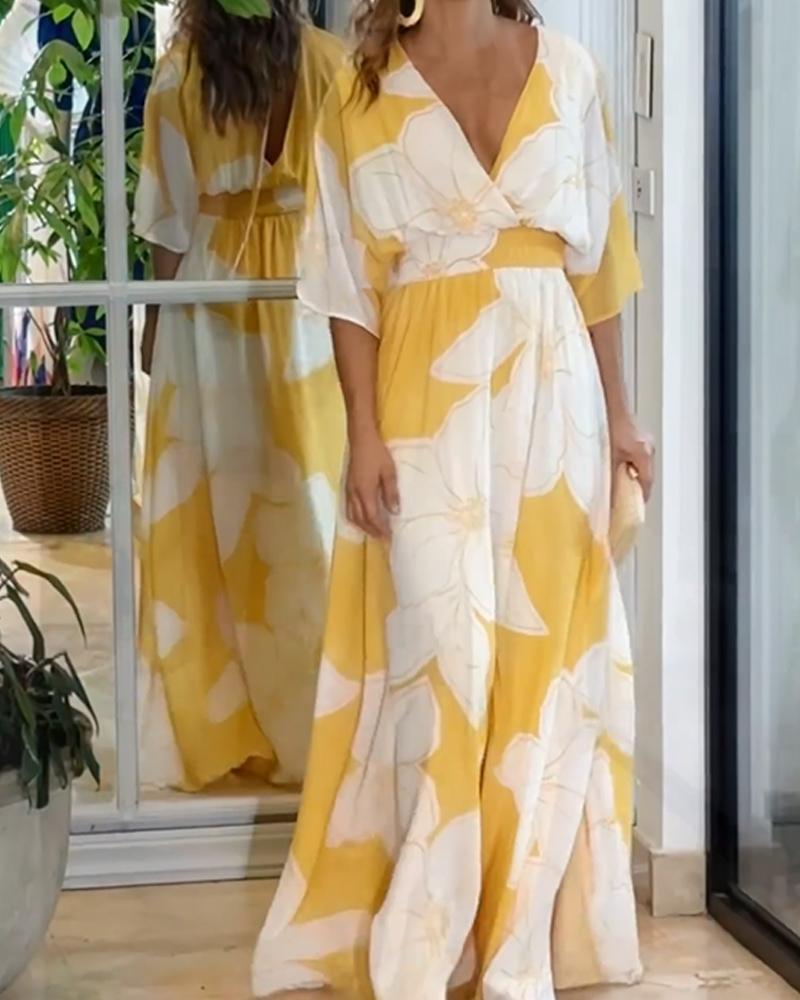 harmony floral maxi dress Floral Harmony-Holiday Attire – Elara Bloom