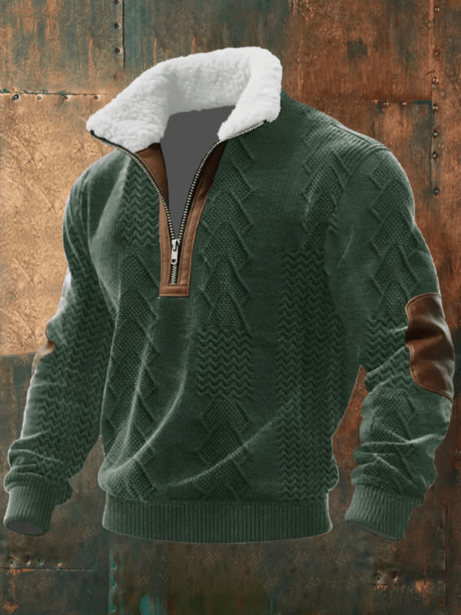 Brayden Fleece-Collar Sweater