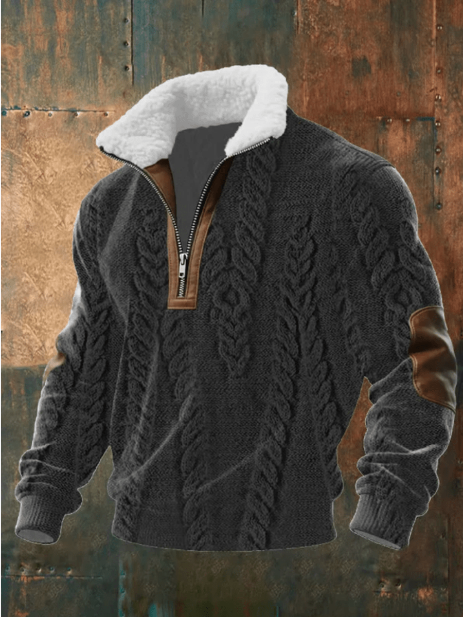 Brayden Fleece-Collar Sweater