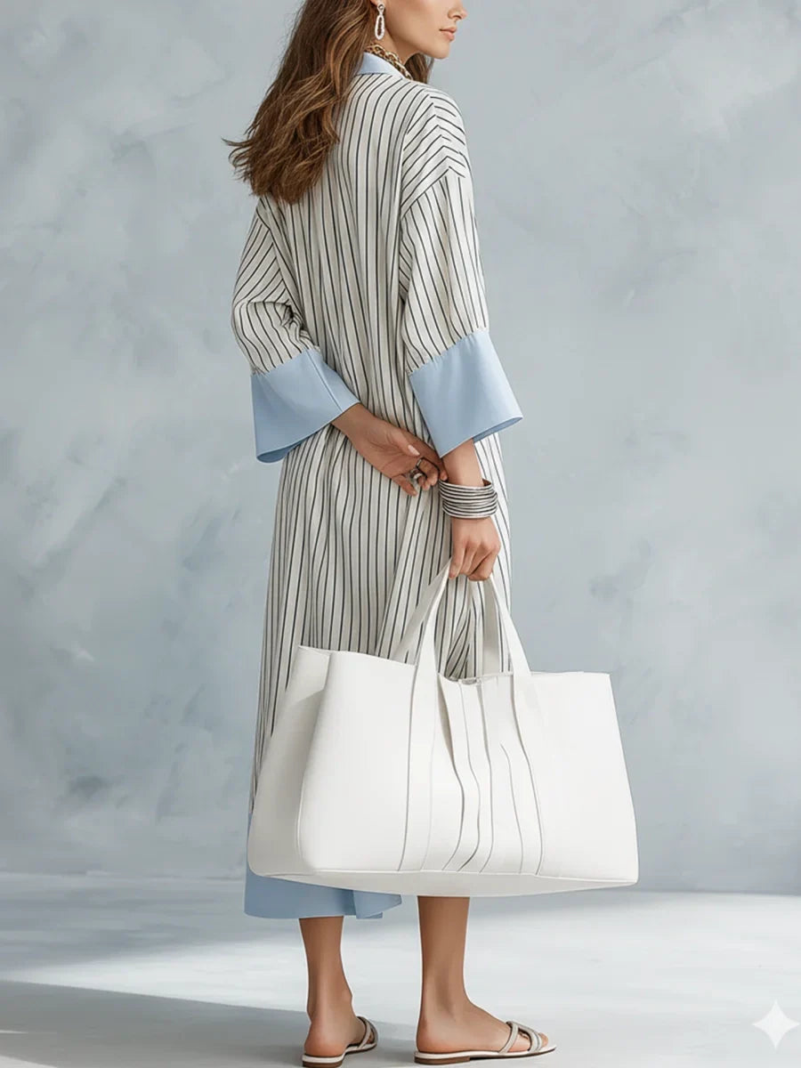 Alessira Striped Midi Dress